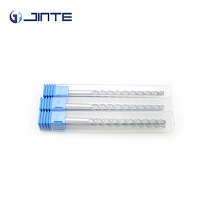 HRC 45 CNC Aluminium Cutting Tools Carbide 3 Flute Flat Long Flute Endmill Bit