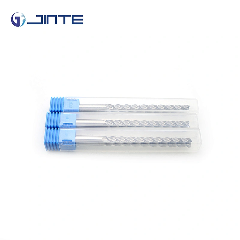 HRC 45 CNC Aluminium Cutting Tools Carbide 3 Flute Flat Long Flute Endmill Bit