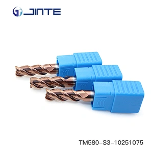 High Quality HRC55 Tungsten Carbide 3 Flute Flat Endmill for CNC Cutting Tools