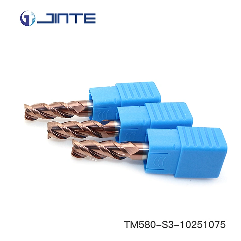 High Quality HRC55 Tungsten Carbide 3 Flute Flat Endmill for CNC Cutting Tools