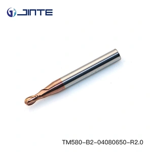 Radius 4mm Ball Nose End Mill Carbide 2 Flute HRC58 Length 50mm CNC Milling Bits