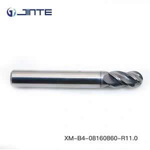 Jinte XM series 4 ball nose blade flute end mills/milling cutter/carbide end mill