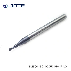 HRC50 2 flutes 2 mm micro ball nose cnc carbide tungsten milling cutter endmill