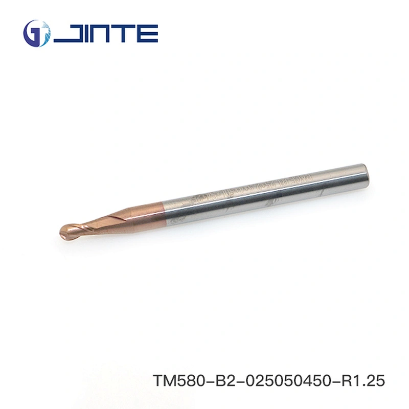 two flute 58hrc solid carbide ball nose endmills taper milling tools for cnc metal cutting