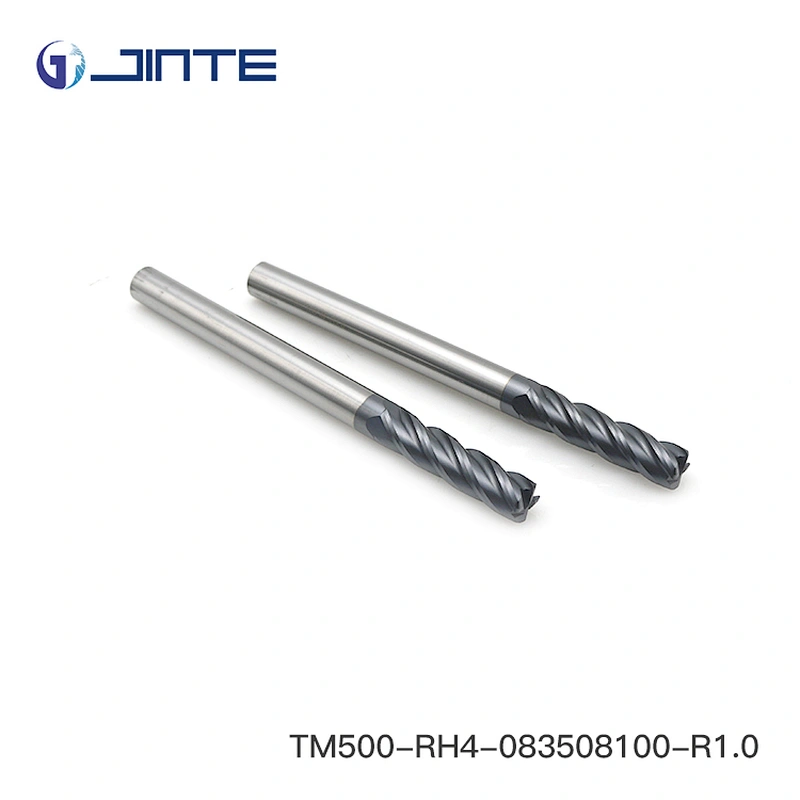 Solid Carbide Corner Radius Long Shank 4F Endmills 50 hrc End Mills Cutter Sizes