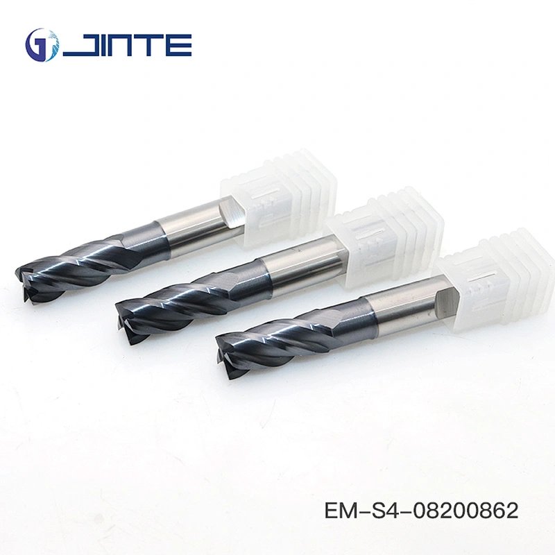wholesale HRC65-68 4F solid carbide Spiral end mills D8x60 for high hardness stainless steel