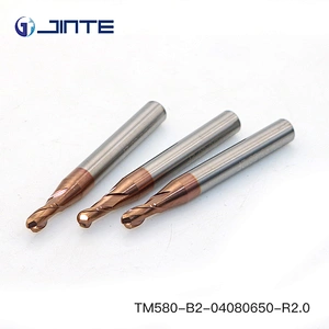 Radius 4mm Ball Nose End Mill Carbide 2 Flute HRC58 Length 50mm CNC Milling Bits