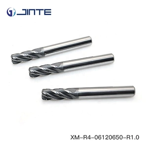 JINTE Solid Carbide Milling Cutter Specification Corner Radius End Mills for Metal Processing