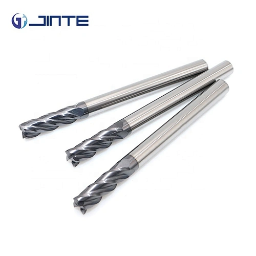 D6x20LxD6x75L HRC45 4 Flute Long Shank Square Tungsten Carbide End Mills Cutter