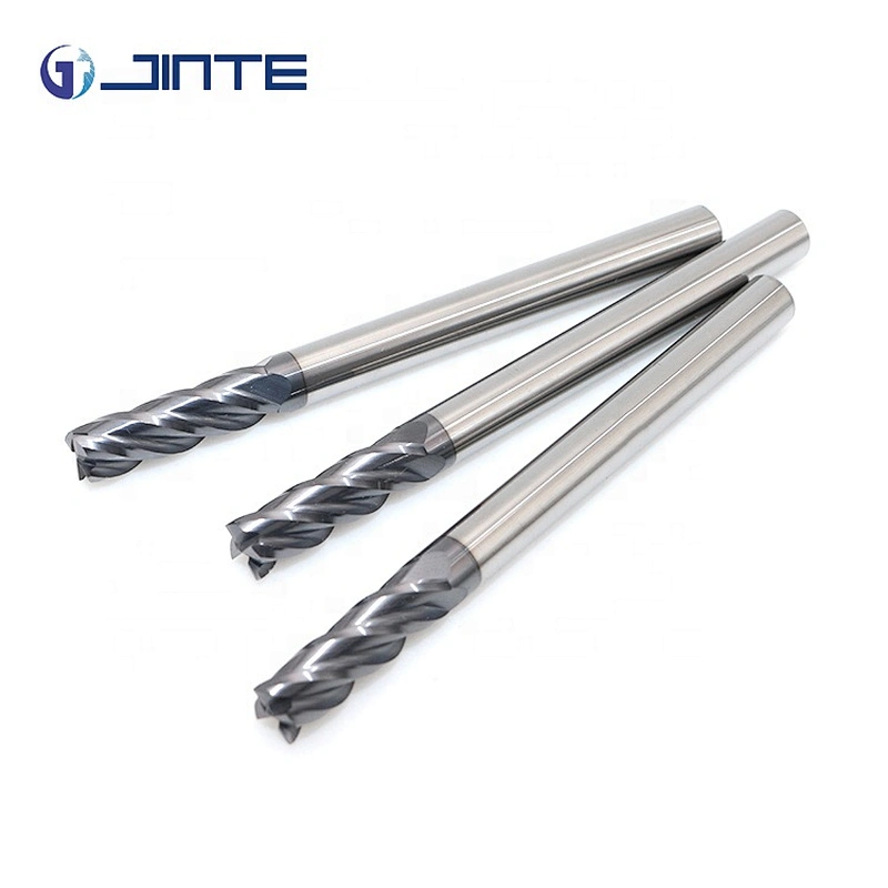 D6x20LxD6x75L HRC45 4 Flute Long Shank Square Tungsten Carbide End Mills Cutter
