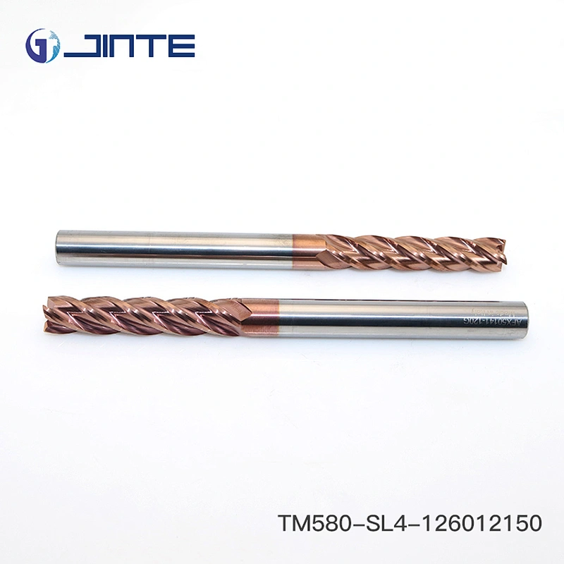 customized 12mm long flute 4 flute flatten end mill HRC58