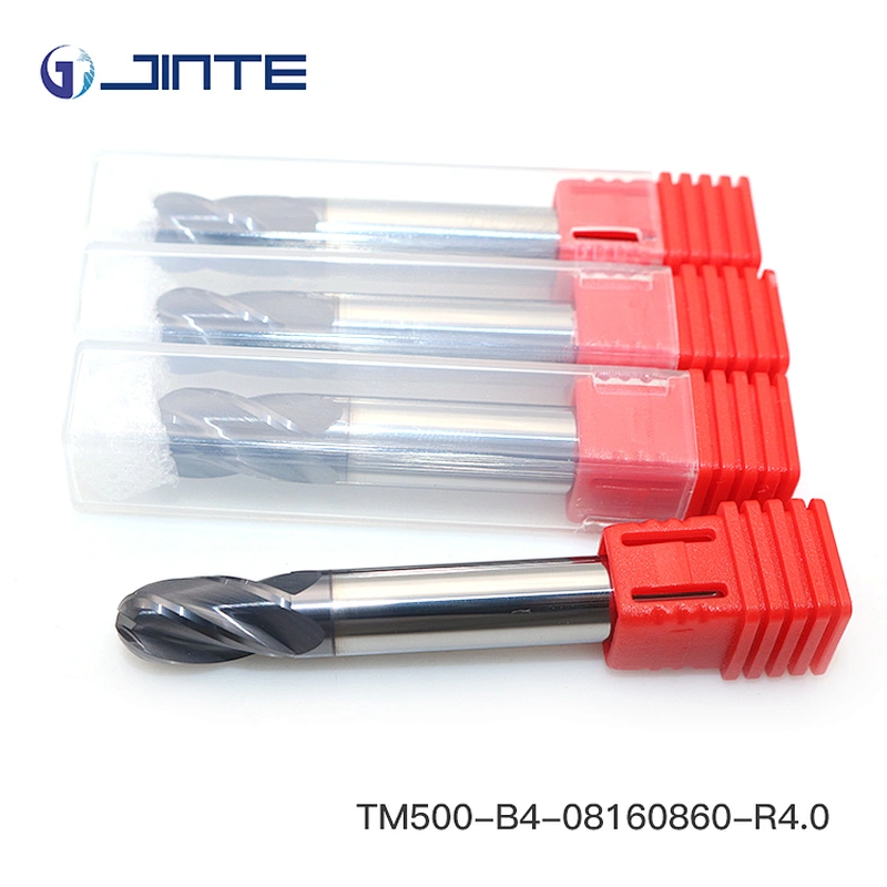 4 Flute 55HRC R4.0 ball nose milling tool  8mm solid carbide end mill cutter