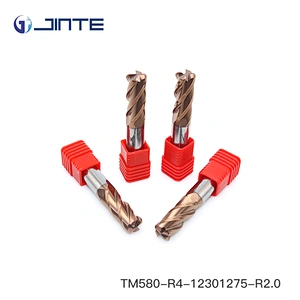 Solid Carbide 4 Flute 12*75mm Corner Radius Endmill CNC Cutter Cutting Tools for Steel