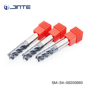 jinte factory SM stainless grade carbide endmill 4 flutes cutting tools