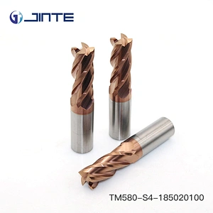 Tungsten Carbide 2 Flute 4 Flute End Mills For Metal working / Endmills Cutters Dia18x100