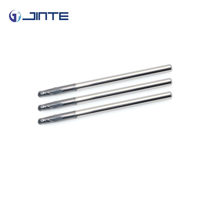 Jinte Solid Carbide Ball Nose endmills de carburo Two Flutes HRC45 3mm CNC milling tools