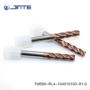 4 flute long blade customized size  corner radius end mill for steel machining