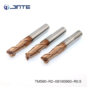 HRC58 2 Flutes Carbide Corner Radius End Mills CNC Milling Cutters D8X60mm