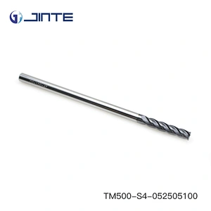 Jinte CNC Tungsten Solid Carbide 4 Flute Flat Extra Long End Mill Cutting Tools