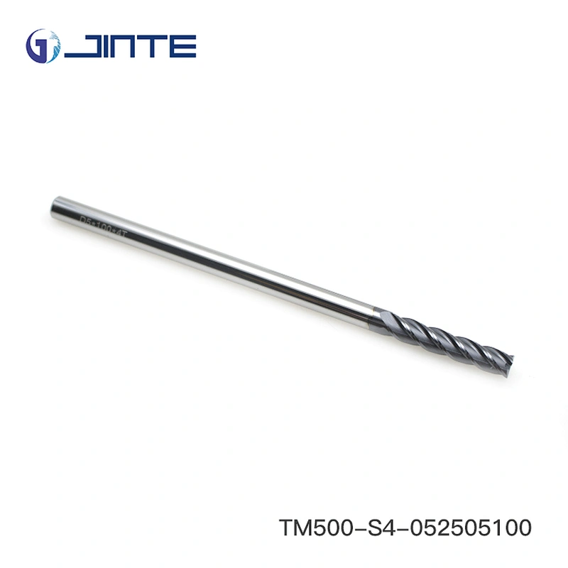 Jinte CNC Tungsten Solid Carbide 4 Flute Flat Extra Long End Mill Cutting Tools