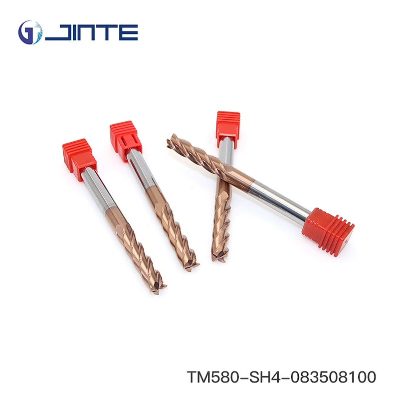 High quality HRC55 8*100mm 4F Square Carbide End Mill Extra Long Length for Steels