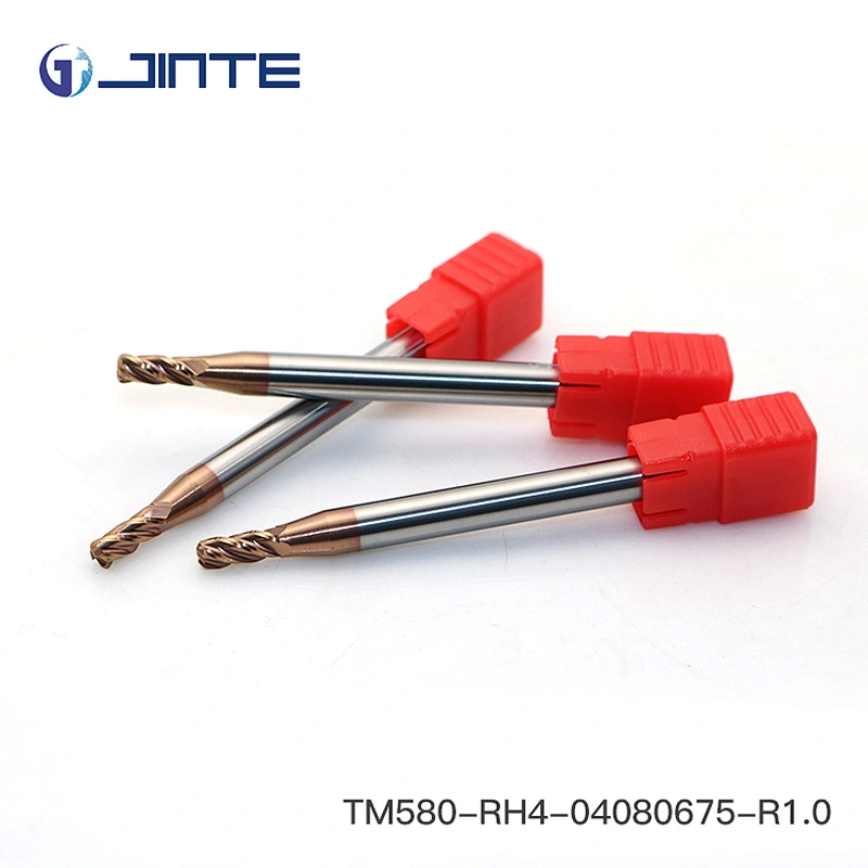 R1.0  4 Flute corner radius carbide end mill with long shank for milling machine