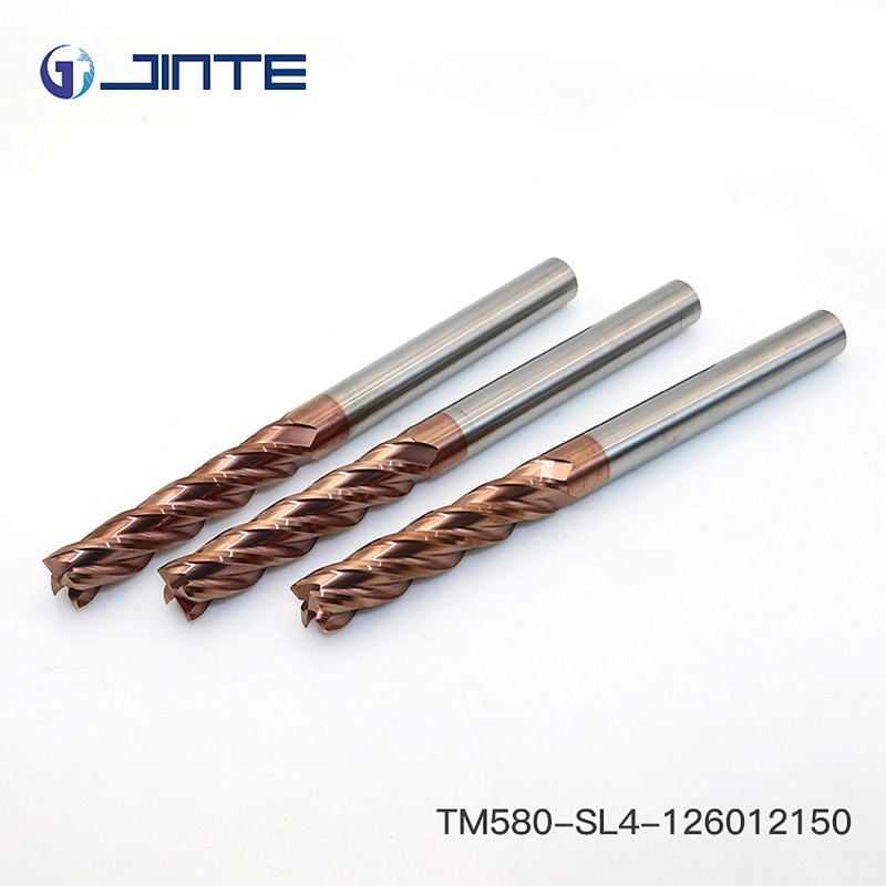 customized 12mm long flute 4 flute flatten end mill HRC58