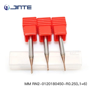 jinte MM series Superior surface finishing Two Flutes Ball Nose Carbide End Mill for CNC Milling Machine