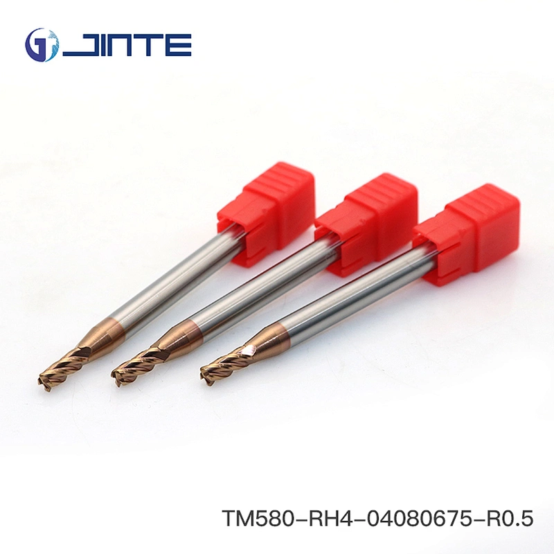 Dia4X75 Long Shank 4 Flute Ball Nose End Mills For Steel Material