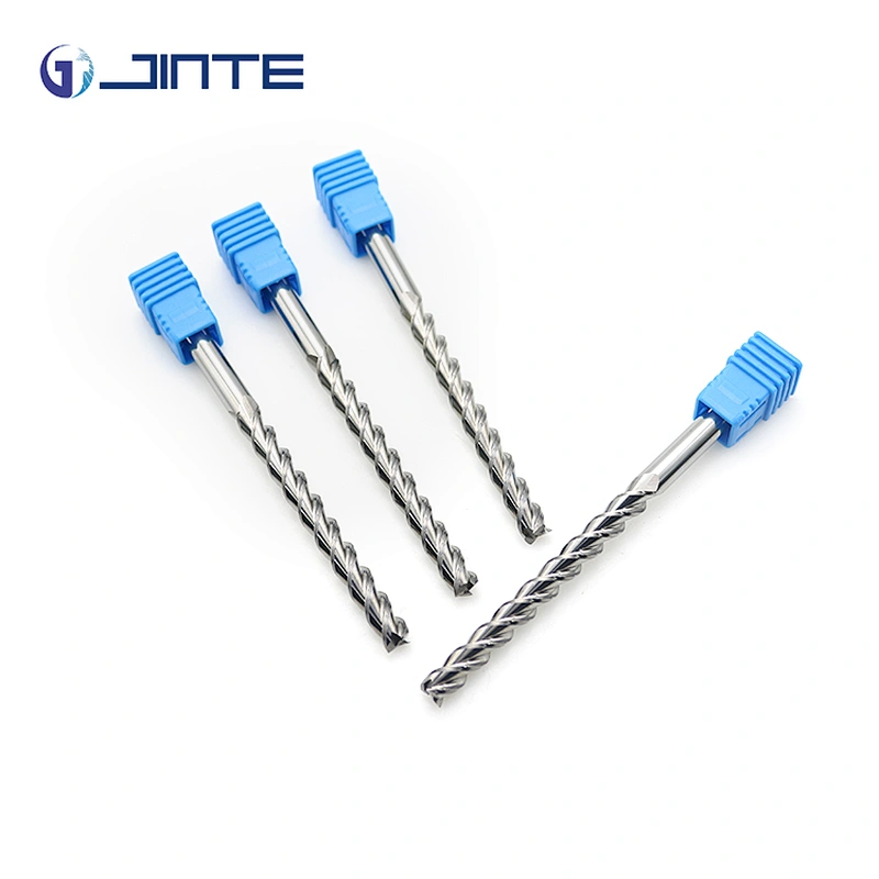 HRC 45 CNC Aluminium Cutting Tools Carbide 3 Flute Flat Long Flute Endmill Bit