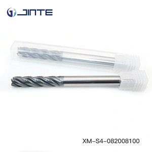 JINTE CNC Cutting Tool Carbide 8mm End Mill Long Shank Milling Cutter for Steel