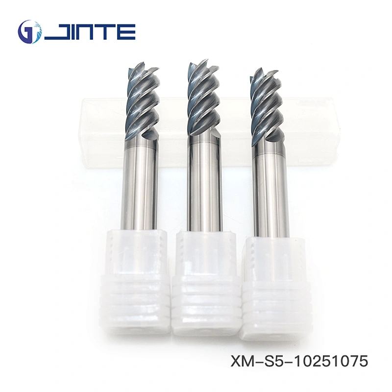 high hardness 5 blade flat head  flute end mills HRC65-68