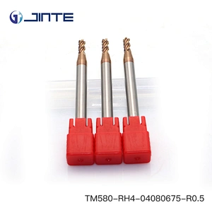 Dia4X75 Long Shank 4 Flute Ball Nose End Mills For Steel Material