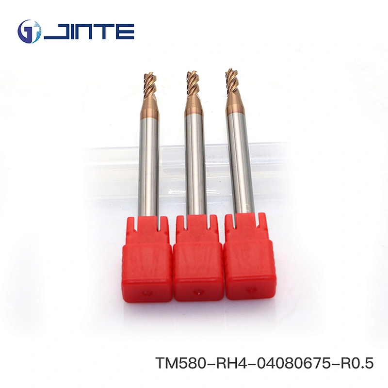 Dia4X75 Long Shank 4 Flute Ball Nose End Mills For Steel Material