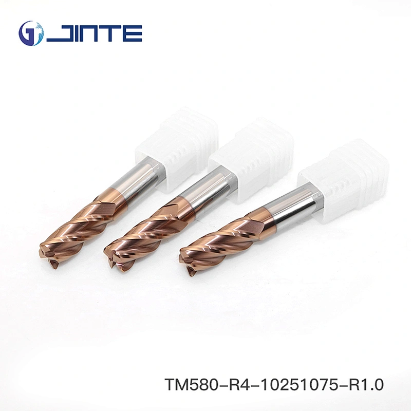 Tungsten Carbide End Mills Cutters Bits for Steels HRC58 4 Flutes 10mm diameter