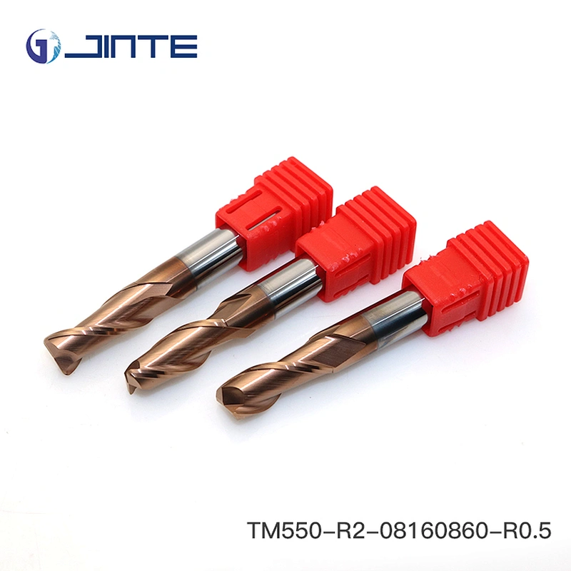 standard size 2 flute corner radius HRC58 end mill widely applied