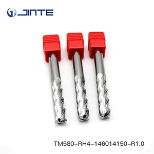 HRC58 No Coating End Mills Bit Carbide 4 Flute Extra Long  Milling Cutter CNC Chamfer Cutting Tools