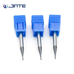 Zhuzhou Manufacture HRC45 2 Flute End Mill Ball Nose Cutter R0.5xD1.0*50L*D4