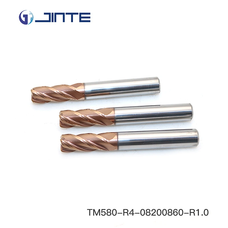 4 Flute 58HRC corner radius cnc cutting tool tungsten Solid Carbide End Mills
