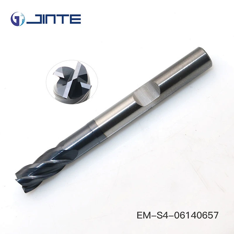 4F flat head end mills with TiSiN D6x60 for high hardness steel