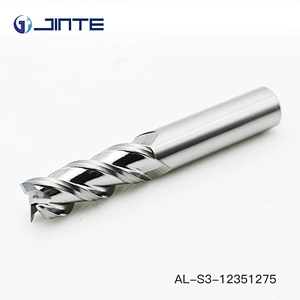 3 flutes flat aluminum carbide end mills 12*75