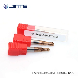 HRC58 Ball Nose End Mill 4Flute Length 50mm*5mm