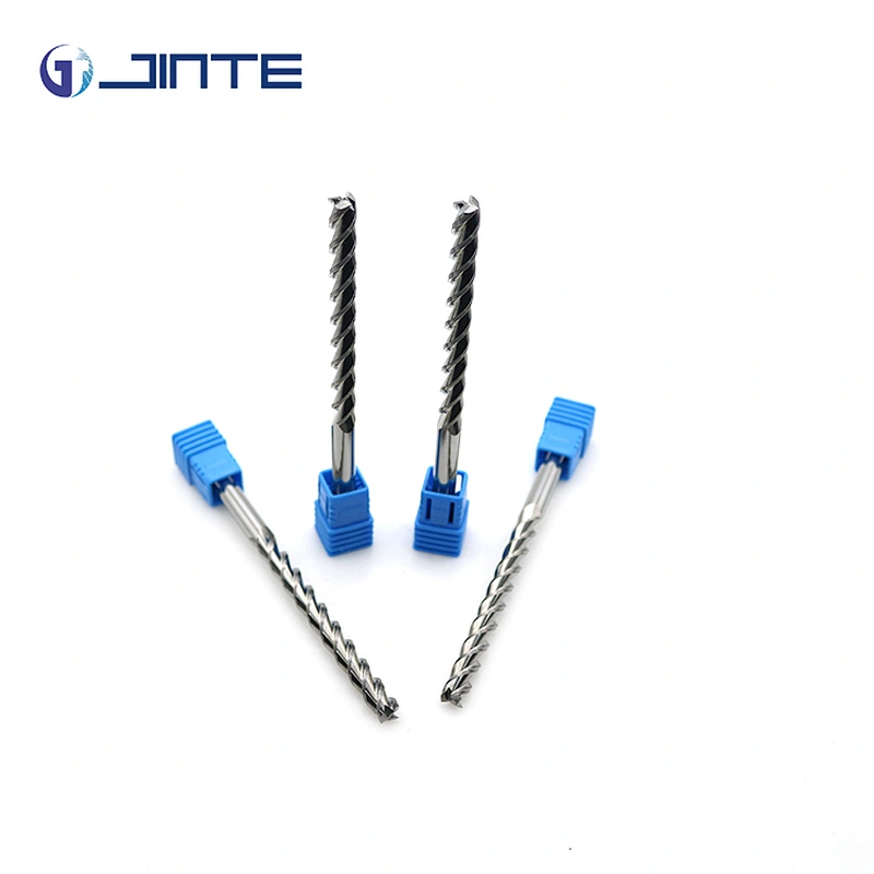 HRC 45 CNC Aluminium Cutting Tools Carbide 3 Flute Flat Long Flute Endmill Bit