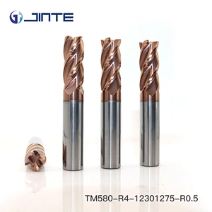 4 Flutes HRC58 Carbide corner radius End Mills Cutters Dia12X75