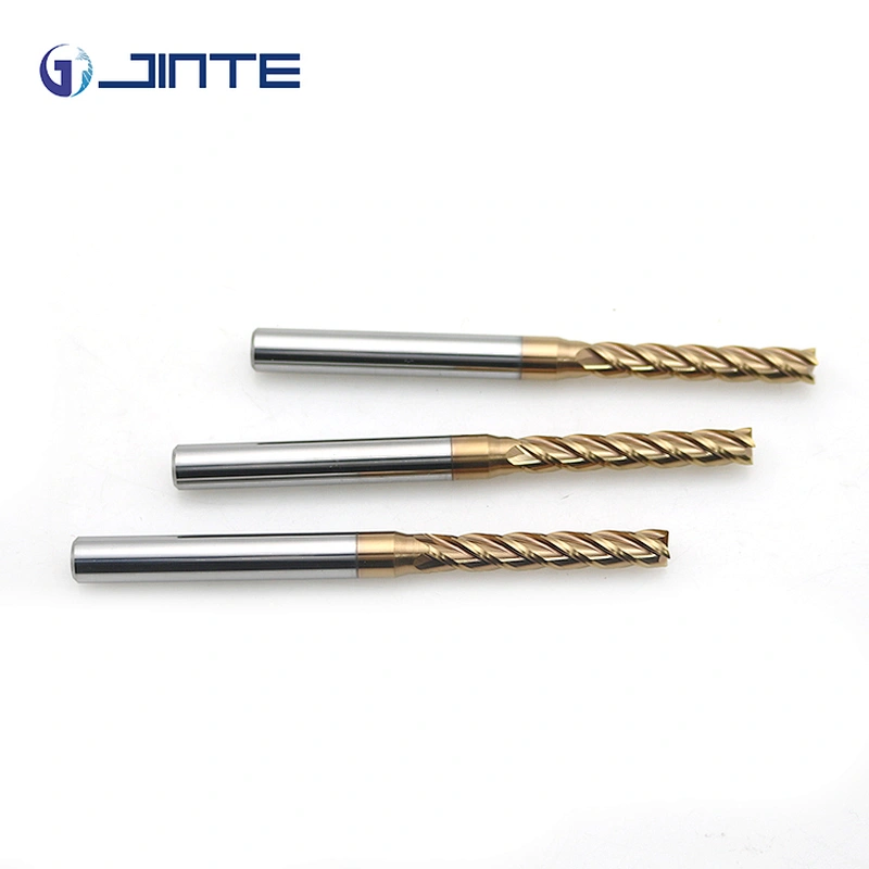 HRC60 Tungsten carbide endmill straight shank 4 flute end mill milling tools