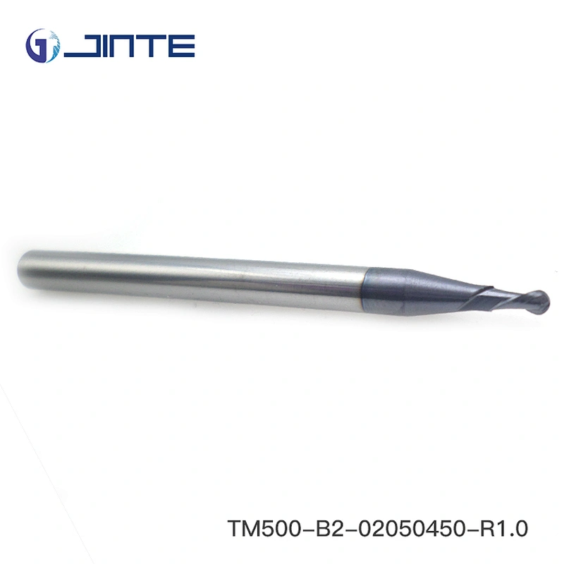 HRC50 2 flutes 2 mm micro ball nose cnc carbide tungsten milling cutter endmill