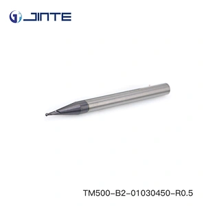 Micro Diameter 2 Flute Standard Length Carbide Ballnose Endmill for Steel Profiling Milling