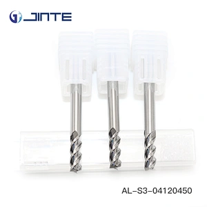 ISO standard metric size 4mm endmill for aluminum milling without coating