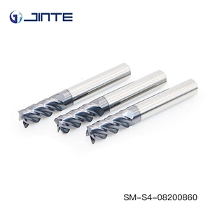 jinte factory SM stainless grade carbide endmill 4 flutes cutting tools