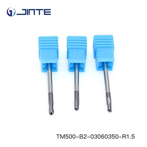 D3*50mm HRC50 Carbide 2 Flute Ball Nose End Mill Cutter for Profile Milling